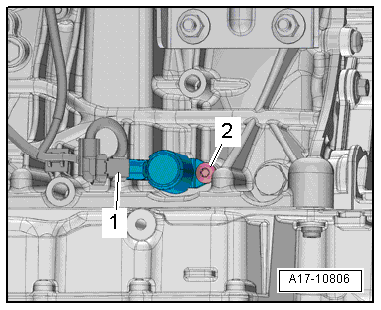 Removing and installing oil pressure regulating valve -N428-