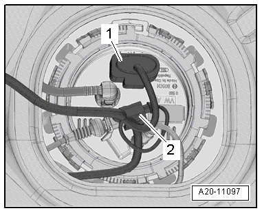 Removing and installing fuel delivery unit/fuel gauge sender, vehicles with front-wheel drive