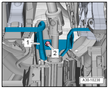 Removing and installing brake servo, LHD vehicles