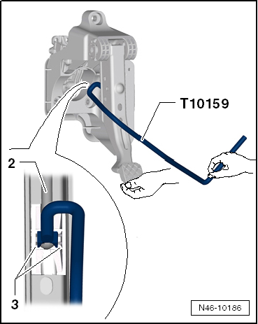 Separating brake pedal from brake servo