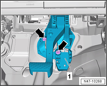 Removing and installing brake servo, right-hand drive vehicle