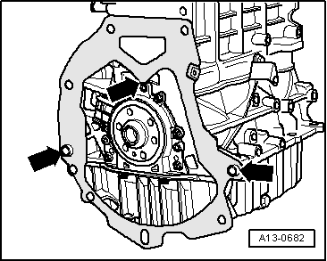 Assembly overview - cylinder block, gearbox end