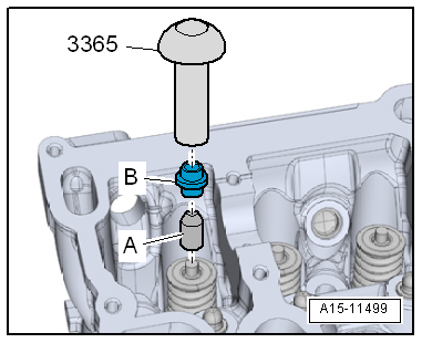 Removing and installing valve stem seals (cylinder head installed)