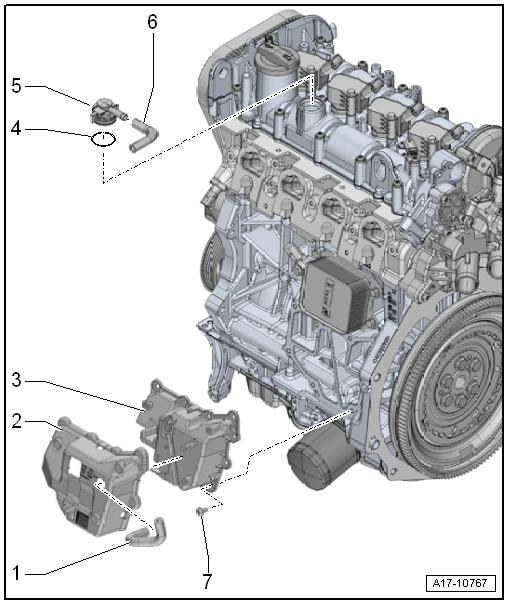 Assembly overview - crankcase breather system