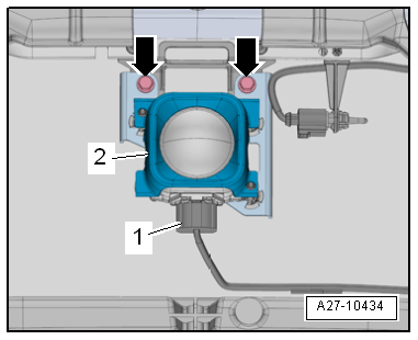Removing and installing automatic distance control unit, variant 1