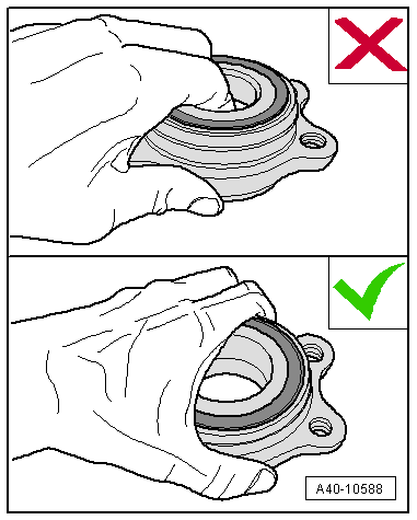 Removing and installing wheel bearing unit