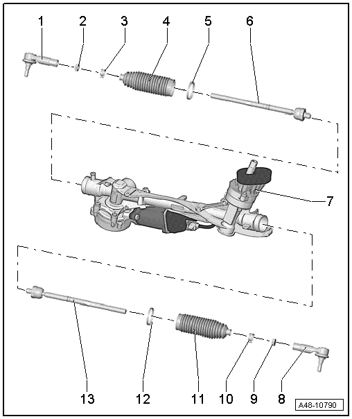 Repairing steering rack