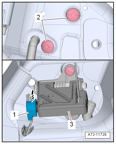 Removing and installing mounting bracket for backrest release mechanism