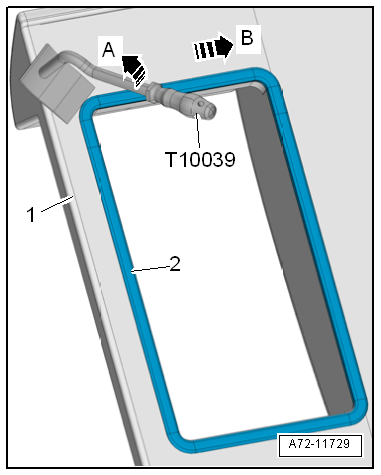 Removing and installing cover frame for through-loading aperture