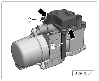 Removing and installing covers for auxiliary heater control unit -J364
