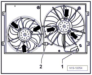 Radiator fan control unit -J293