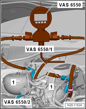 Checking fuel pressure, engine code CWVA