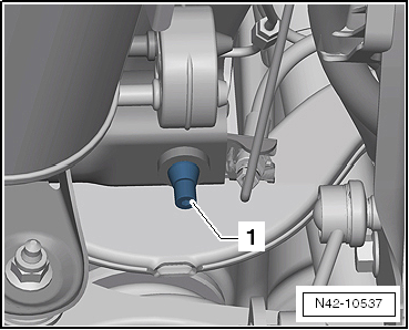Fixing position of subframe, multi-link suspension, front-wheel drive, except for e-Golf and Golf GTE