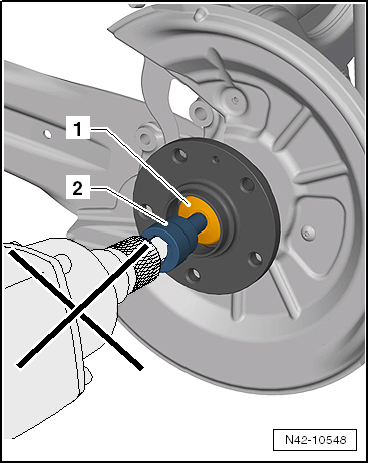 Removing and installing wheel bearing unit, multi-link suspension, front-wheel drive
