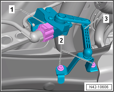 Removing and installing rear axle, multi-link suspension, front-wheel drive, except for e-Golf and Golf GTE