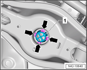 Removing and installing spring, multi-link suspension, right spring for front-wheel drive