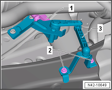 Removing and installing rear axle, multi-link suspension, four-wheel drive