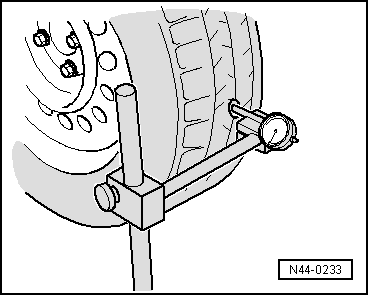 Checking radial and lateral runout on wheels and tyres with tyre gauge