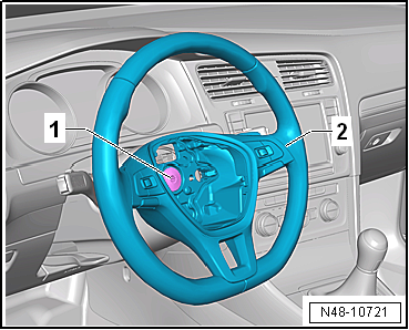 Removing and installing steering wheel