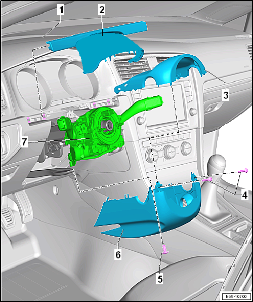 Assembly overview - steering column trim
