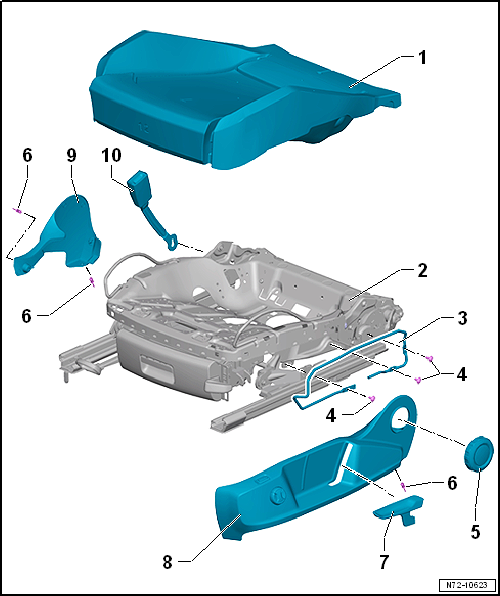 Assembly overview - seat pan