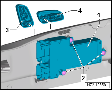 Removing and installing seat adjustment operating unit -E470-/-E471-