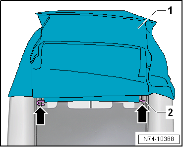 Removing and installing backrest cover and backrest padding