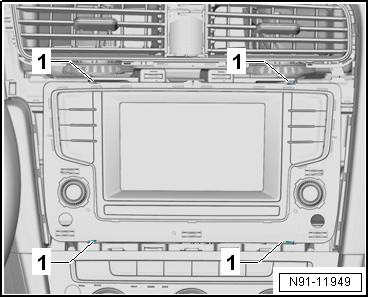 Removing and installing infotainment system display