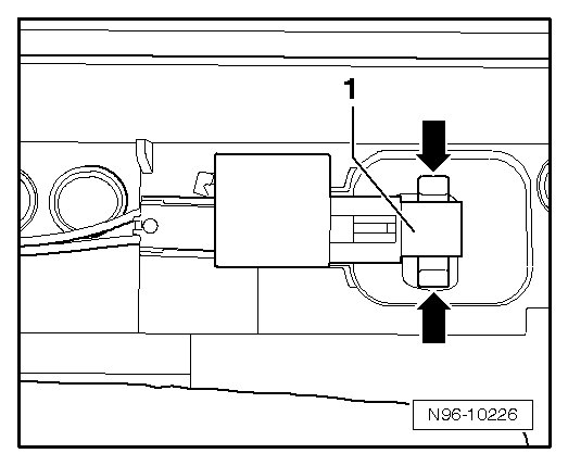 Removing and installing central locking SAFELOCK function warning lamp -K133