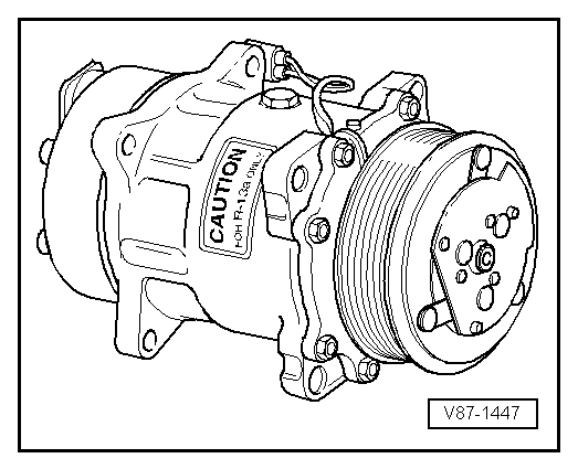 Air conditioning system compressor with magnetic clutch