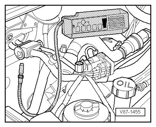 Searching for leaks in refrigerant circuits using leak detector -V.A.G 1796