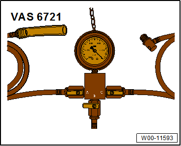 Connecting vacuum gauge for brake servo -VAS 6721-