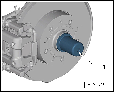 Removing and installing wheel bearing unit, multi-link suspension, front-wheel drive