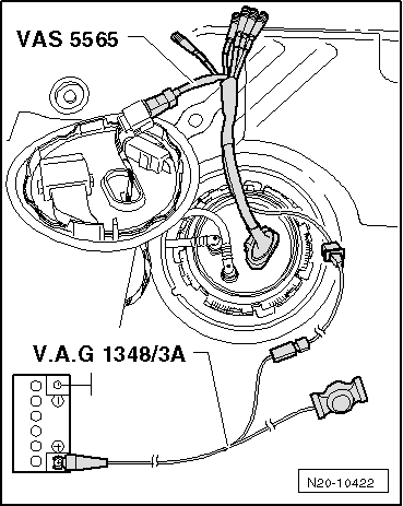 Emptying fuel tank with fuel pump intact, engine code CWVA