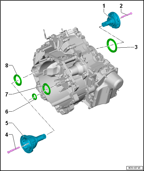 Overview of fitting locations - seals