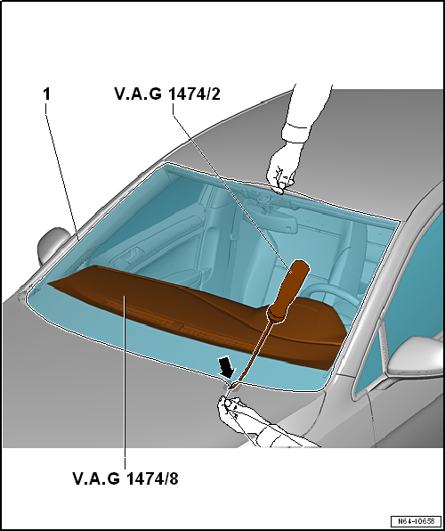 Removing and installing windscreen