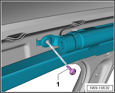 Removing and installing curtain airbag with igniter, estate