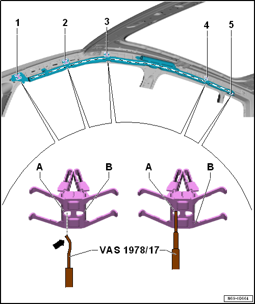 Removing and installing curtain airbag with igniter, estate