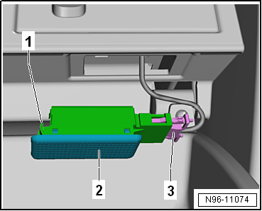 Removing and installing glove compartment light -W6-